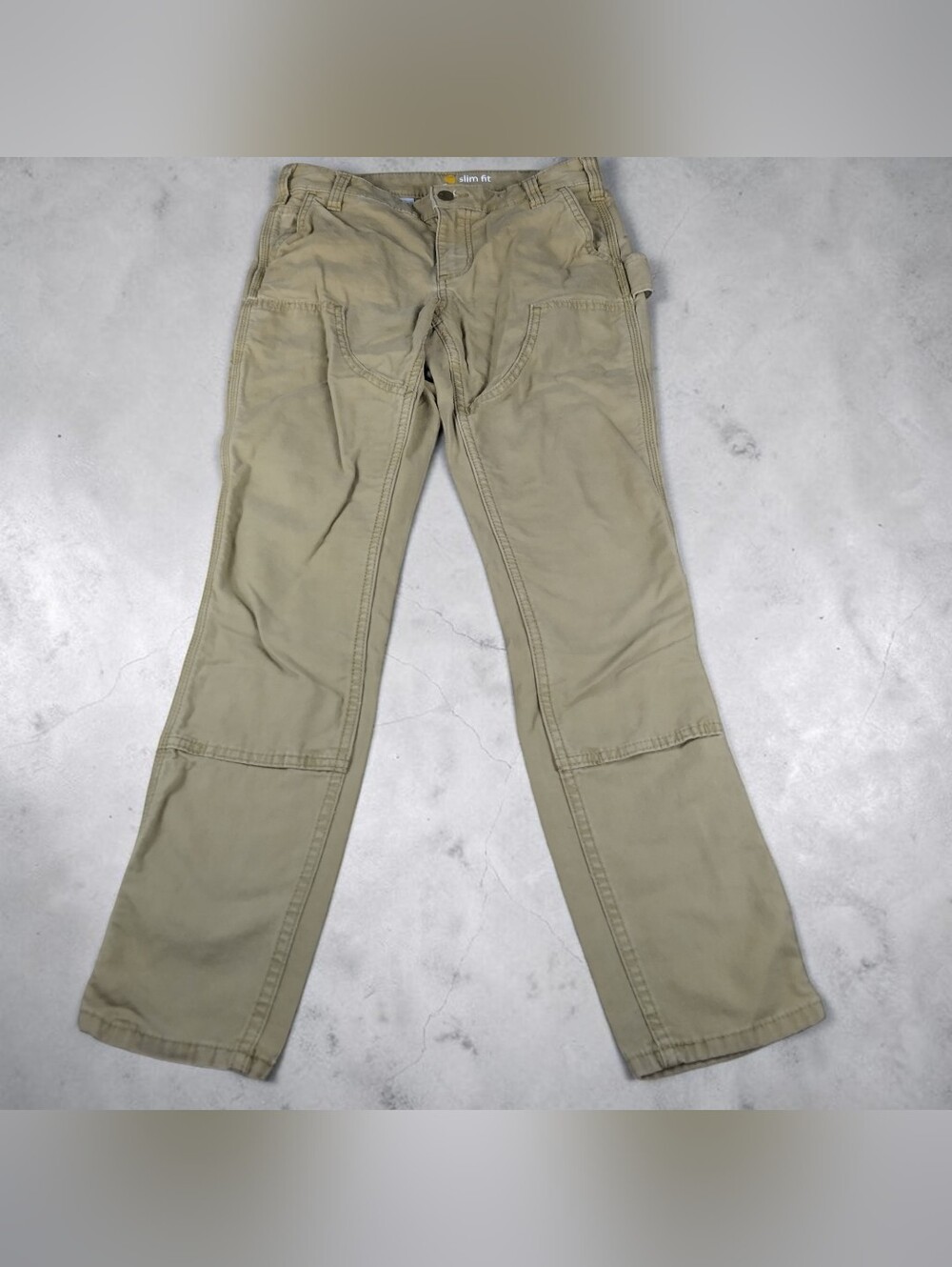 Carhartt Women's Size 2 Double Knee Carpenter Work Utility Pants Slim Fit